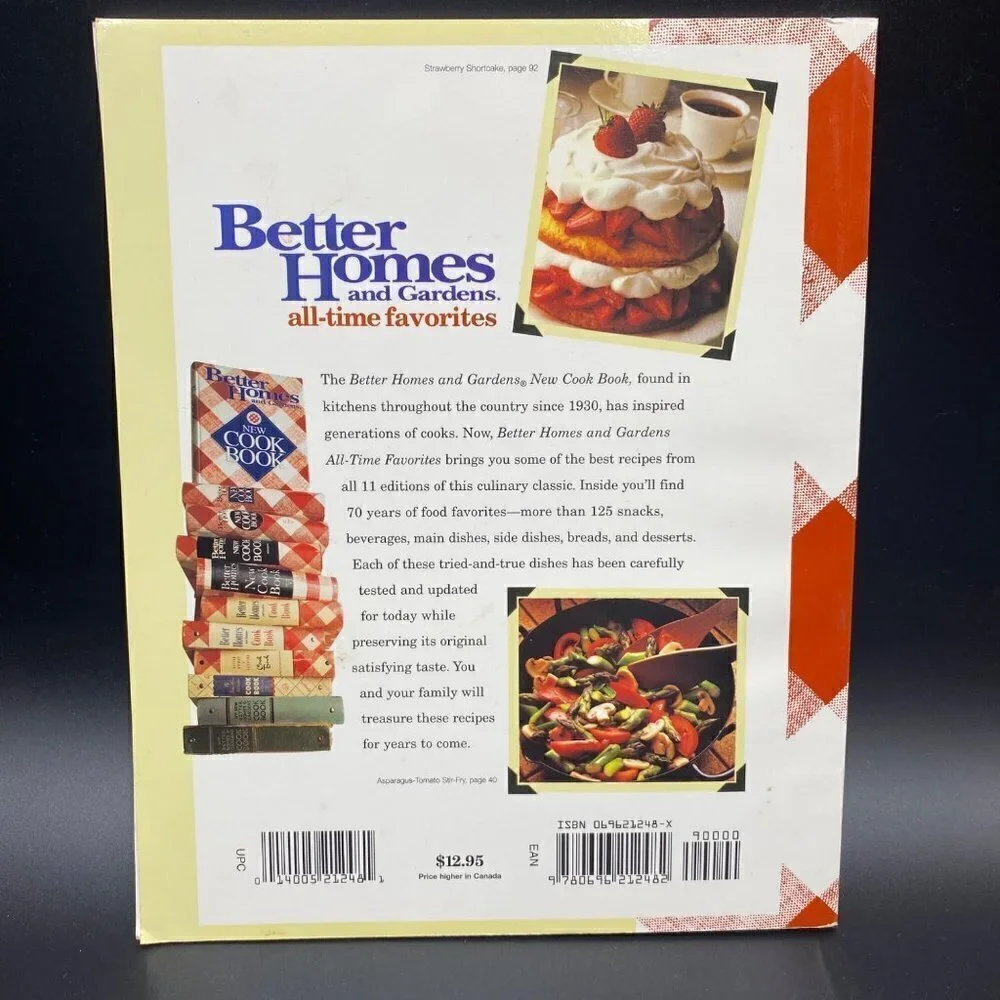 Vintage Better Homes & Gardens All Time Favorites Cookbook Softback